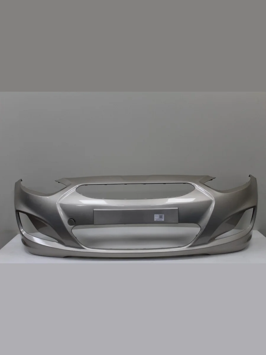 Бампер передний ТехноПласт (окрашенный) Hyundai Solaris RBr хэтчбэк дорестайлинг (2010-2014) (Stone Beige UBS (Бежевый металлик))  в Самаре Самарской области