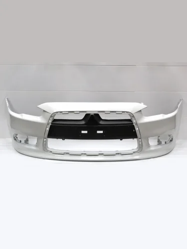 Бампер передний DAR (окрашенный) (Белый W37) Mitsubishi Lancer  10 CY (2011-2017) седан рестайлинг, хэтчбек 5 дв рестайлинг