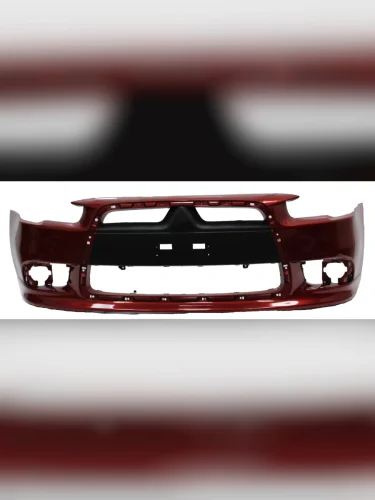 Бампер передний DAR (окрашенный) (Красный P26) Mitsubishi Lancer  10 CY (2011-2017) седан рестайлинг, хэтчбек 5 дв рестайлинг