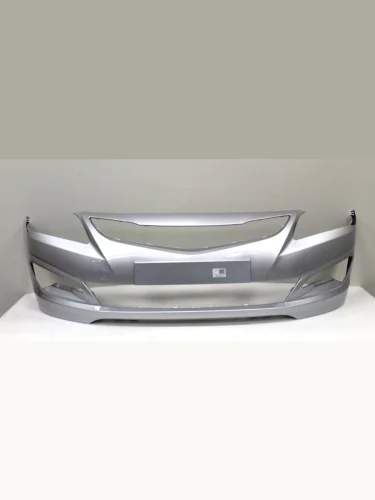Бампер передний ТехноПласт (окрашенный) (Sleek silver Silver RHM (Серебристый металлик) Hyundai Solaris  RBr (2014-2017) седан рестайлинг, хэтчбэк рестайлинг
