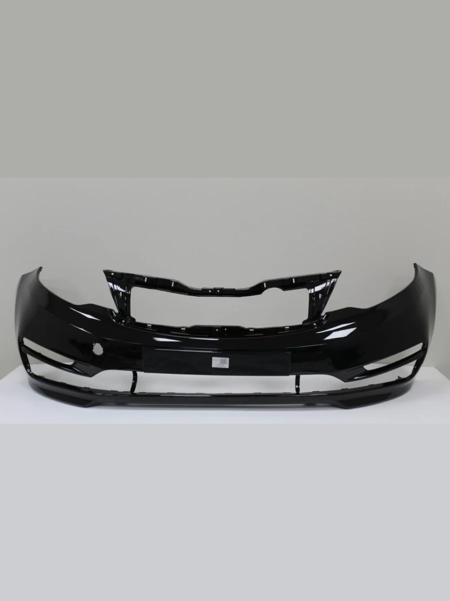 Бампер передний ТехноПласт (окрашенный) KIA Rio 3 QB рестайлинг седан (2015-2017) (Phantom Black MZH (Черный))  с доставкой в г. Керчь