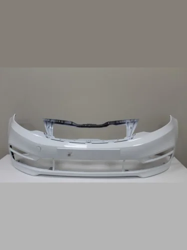 Бампер передний ТехноПласт (окрашенный) (Cristal White PGU (Белый)) KIA Rio  3 QB (2015-2017) рестайлинг седан, хэтчбек 5 дв. рестайлинг