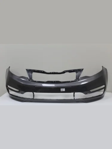 Бампер передний ТехноПласт (окрашенный) (Carbon Grey SAE (Серый металлик)) KIA Rio  3 QB (2015-2017) рестайлинг седан, хэтчбек 5 дв. рестайлинг