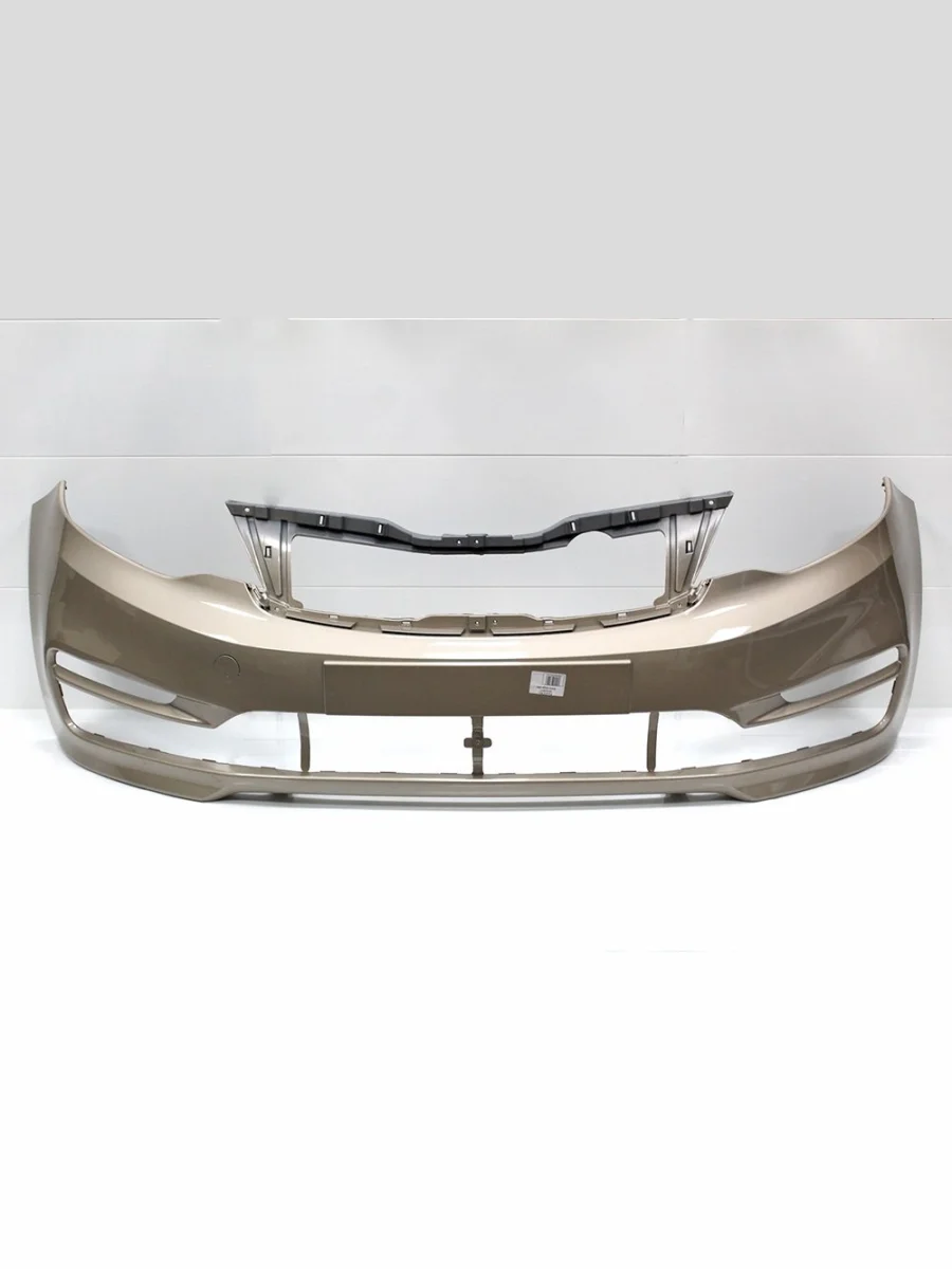 Бампер передний ТехноПласт (окрашенный)  KIA Rio (2015-2017) 3 QB (Бежевый металлик (Stone Beige UBS))  с доставкой в г. Керчь