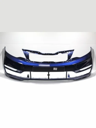 Бампер передний ТехноПласт (окрашенный) (Ослепительно синий (Dazzling blue ZD6)) KIA Rio  3 QB (2015-2017) рестайлинг седан, хэтчбек 5 дв. рестайлинг