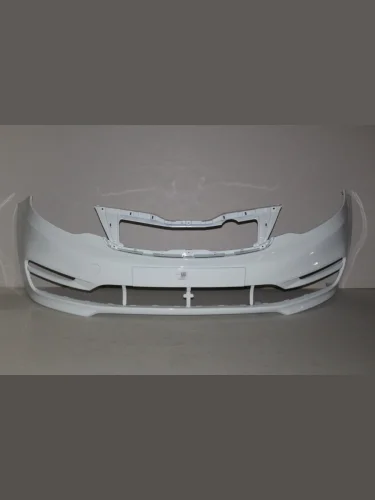 Бампер передний ТехноПласт (окрашенный) (Crystal White PGU (белый)) KIA Rio ( 4 FB,  4 YB) (2016-2020) дорестайлинг седан, дорестайлинг, хэтчбэк