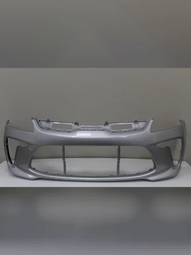 Бампер передний ТехноПласт (окрашенный) (Sleek Silver RHM (Cеребристый)) KIA Rio ( 4 FB,  4 YB) (2016-2020) дорестайлинг седан, дорестайлинг, хэтчбэк