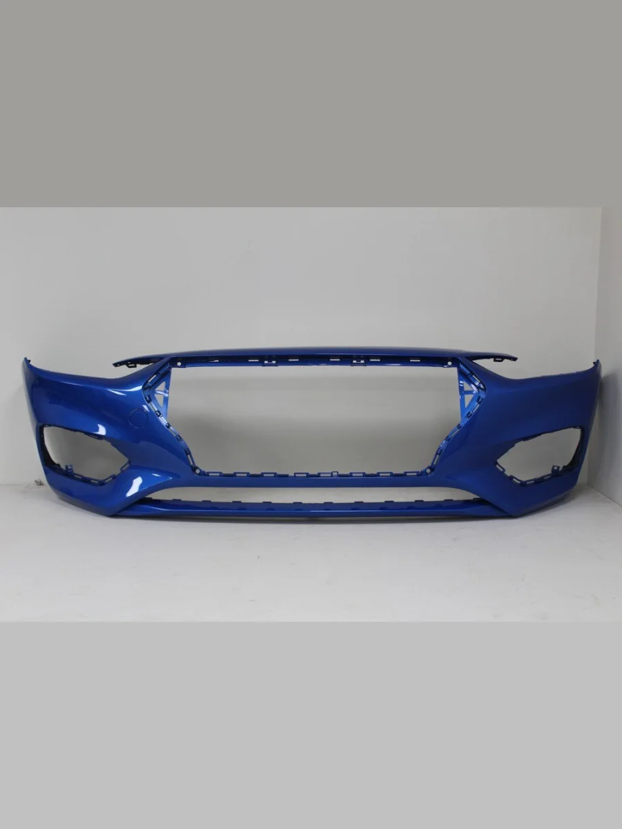 Бампер передний ТехноПласт (окрашенный) Hyundai Solaris HCR седан дорестайлинг (2017-2020) (Marina Blue N4U N4B (Синий))  с доставкой в г. Пермь