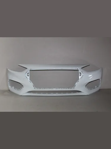 Бампер передний ТехноПласт (окрашенный) (Cristal White PGU (Белый)) Hyundai Solaris  HCR (2017-2020) седан дорестайлинг