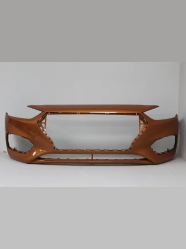 Бампер передний ТехноПласт (окрашенный) (Sunset Orange SN4 (Оранжевый закат)) Hyundai Solaris  HCR (2017-2020) седан дорестайлинг