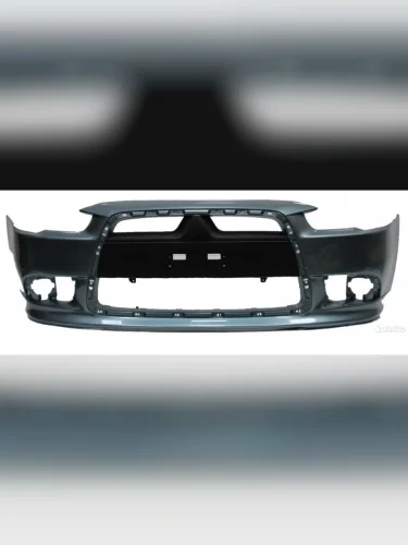 Бампер передний DAR (окрашенный) (Серо-зеленый A86) Mitsubishi Lancer  10 CY (2011-2017) седан рестайлинг, хэтчбек 5 дв рестайлинг