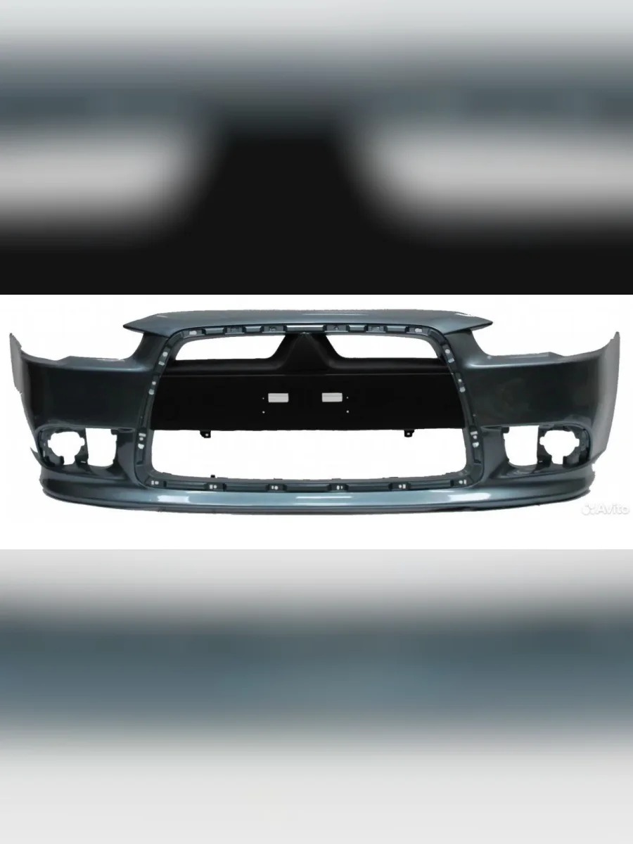 Бампер передний DAR (окрашенный) Mitsubishi Lancer 10 CY седан рестайлинг (2011-2017) (Серо-зеленый A86)  в Перми Пермском крае