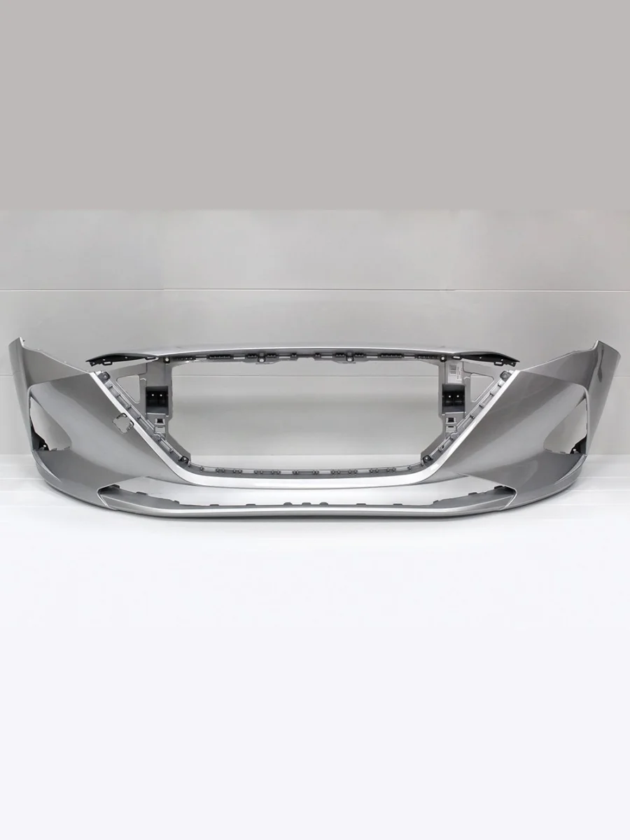 Бампер передний ТехноПласт Hyundai Solaris HCR седан рестайлинг (2020-2022) (Серебристый металлик (Sleek silver RHM))  в Керчи Республика Крым