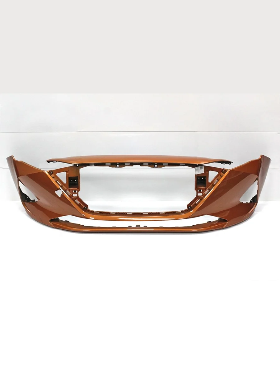 Бампер передний ТехноПласт Hyundai Solaris HCR седан рестайлинг (2020-2022) (Оранжевый закат (Sunset Orange SN4))  в Перми Пермском крае