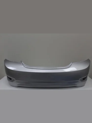 Бампер задний ТехноПласт (окрашенный) (Sleek Silver RHM (Серебристый металлик)) Hyundai Solaris  RBr (2010-2014) седан дорестайлинг