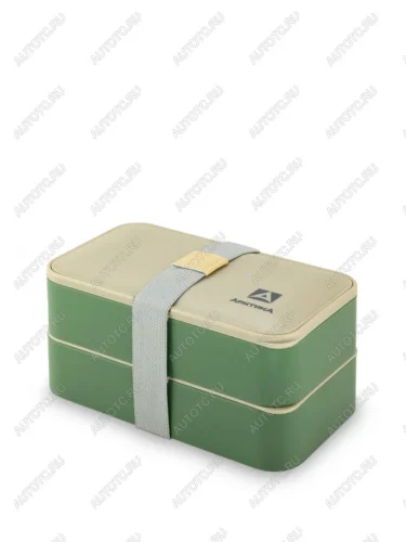 Сумка для ланча 1.2л с 2-мя контейнерами, 2 прибора (вилка и ложка) зелено-бежевая АРКТИКА АРКТИКА 032-1200 зеленыйбежевый