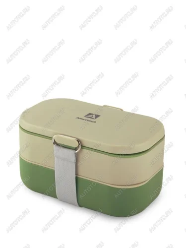 Сумка для ланча 1.35л с 2-мя контейнерами, 2 прибора (вилка и ложка) зелено-бежевая АРКТИКА АРКТИКА 031-1350 зеленыйбежевый