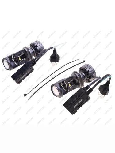 Лампа светодиодная 1224V H4 P43t 5500K (2шт.) линза OPTIMA OPTIMA ml-h4-50-30