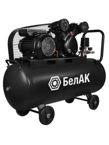 Компрессор пневматический 220В 2.5кВт 10атм. 490лмин. ресивер-100л масляный БЕЛАК БЕЛАК бак.99200