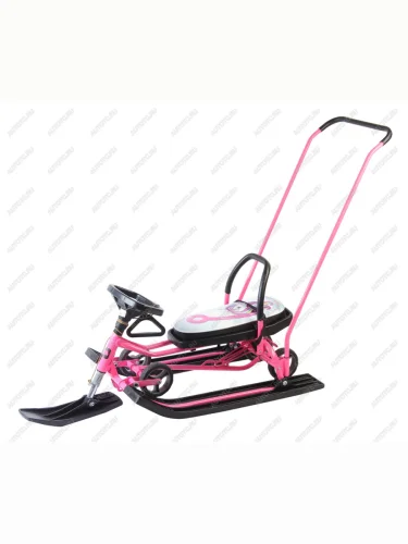 Снегокат со спинкой (с выдвижными колесиками) Единорожка БАРС БАРС 109 wheel