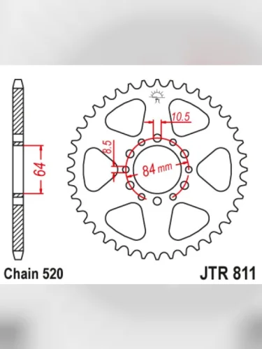 Звезда цепного привода JTR811 48  jtr811.48