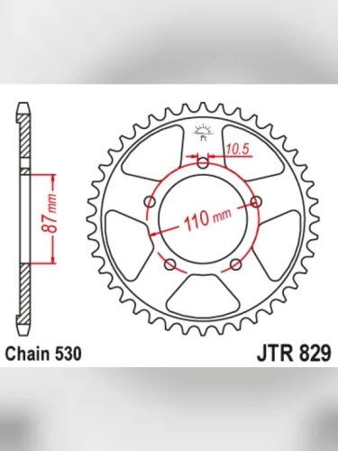 Звезда цепного привода JTR829 42  jtr829.42