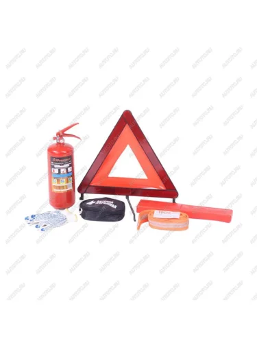 Набор автомобилиста (огнетушитель ОП-2,аптечка,знак,трос 3.5т,перчатки) СТРАНА ЗАПЧАСТЕЙ NO NAME фармакор