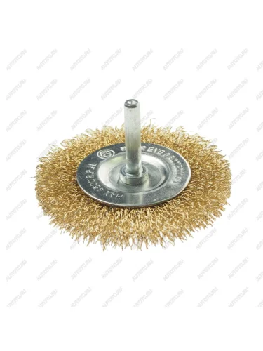 Кордщетка для дрели дисковая 75мм латунь ЭВРИКА ЭВРИКА er-31075 ЭВРИКА er-31075