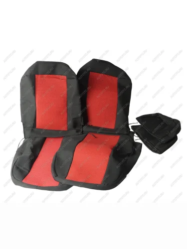 Авточехлы МАЗ ЕВРО жаккард черно-красные комплект АВТОРЕАЛ АВТОРЕАЛ маз евро чр-кр АВТОРЕАЛ маз евро чр-кр