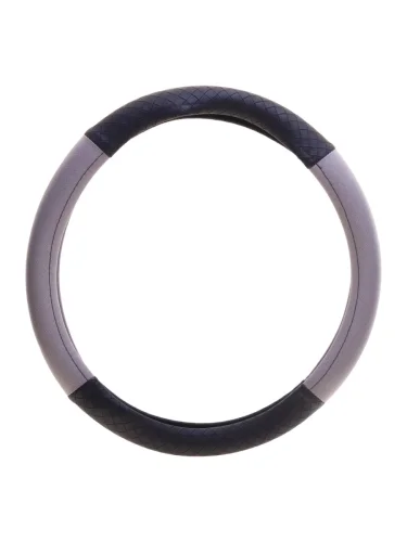 Оплетка руля (M) 37-39см серая косичка экокожа Блэк PRIME CAR PRIME CAR 361227 PRIME CAR 361227