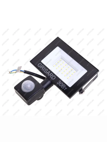 Светильник светодиодный 220V 30W 6500K с датчиком движения черный GRISARD ELECTRIC GRISARD ELECTRIC gre-004-0017 GRISARD ELECTRIC gre-004-0017