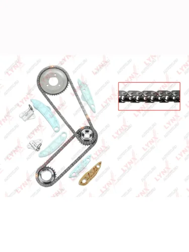 Комплект цепи ГРМ KIA Sorento (2.0 CRDI) (2 цепи+2 башмака натяж+3 успокоит+2 натяж+3 звезды) LYNX LYNX tk0121 LYNX tk0121