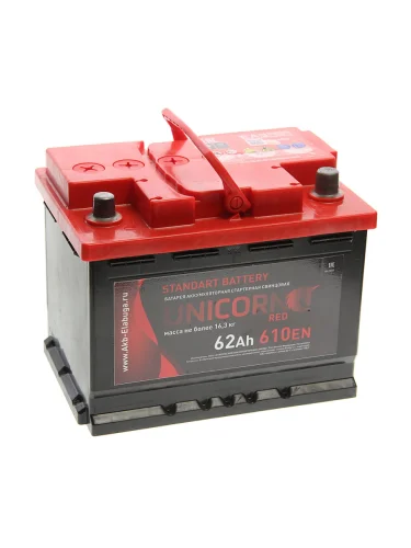 Аккумулятор UNICORN Red EFB 62Ач обратная полярность UNICORN 6ст62(0)