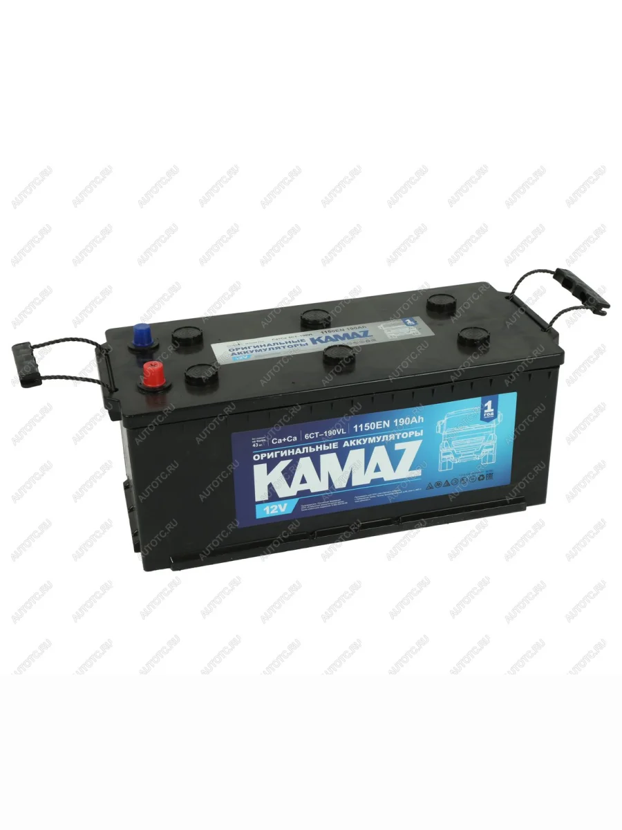 Аккумулятор КАМАЗ 190Ач прямая полярность (ОАО КАМАЗ) ЕАЗ 6ст190(4)  в Самаре Самарской области
