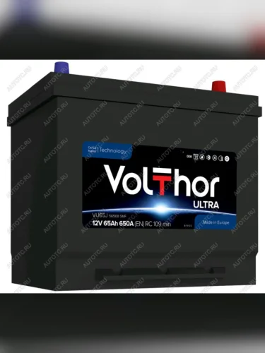 Аккумулятор VOLTHOR Ultra 65Ач обратная полярность VOLTHOR 6ст65(0) 56568 d23