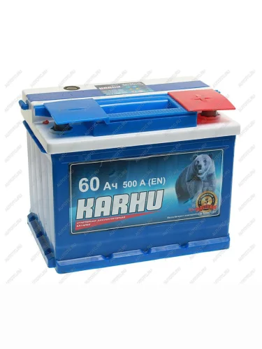 Аккумулятор KARHU 60Ач обратная полярность KARHU 6ст60(0)