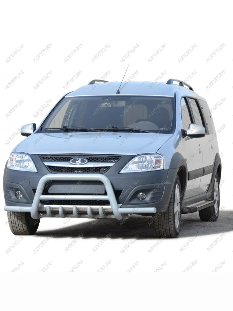 Пороги алюминиевые с резинкой Техно Сфера Лада ВАЗ Ларгус дорестайлинг R90 (2012-2021) (Черные глянцевый)  в Самаре Самарской области