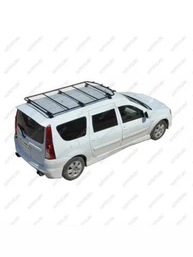 Багажник Трофи экспедиционный платформа с сеткой Техно Сфера (черный) Лада Ларгус (2012-2025) дорестайлинг R90, рестайлинг R90