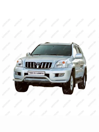Защита переднего бампера (волна) (d63.5) Техно Сфера Toyota Land Cruiser Prado  J120 (2002-2009)