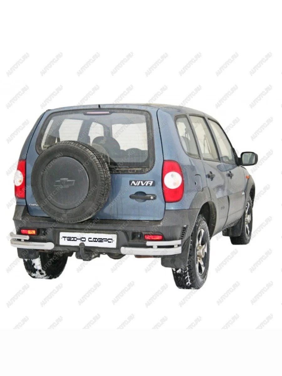 Защита заднего бампера "Уголки двойные" 2123 "Шеви" RS  0180  с доставкой в г. Керчь