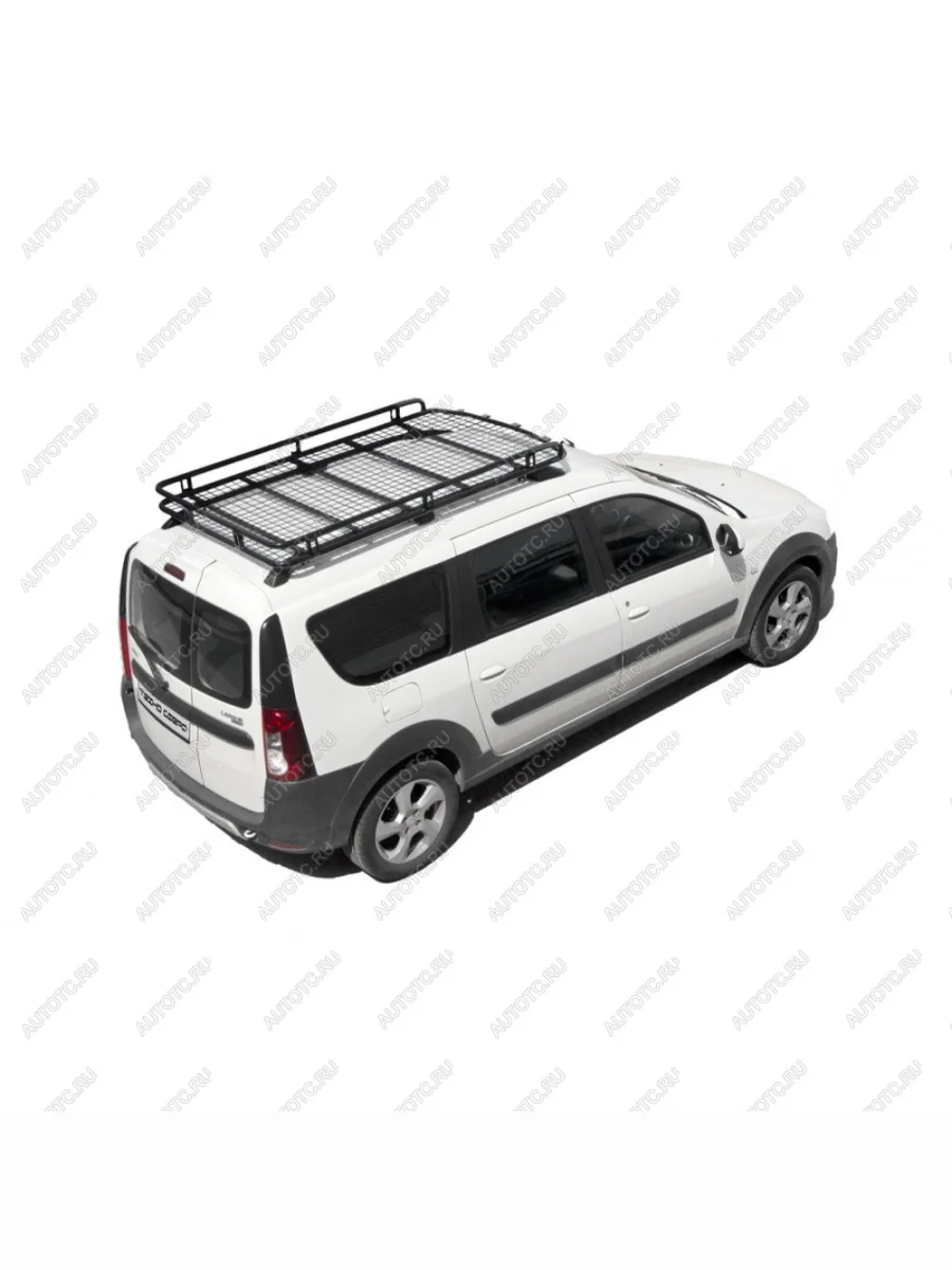 Багажник Трофи экспедиционный с сеткой без передней перекладины Техно Сфера  Лада Ларгус (2012-2025) (черный)  в Самаре Самарской области