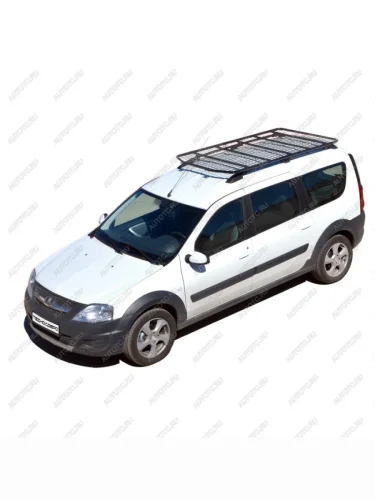 Багажник Трофи экспедиционный платформа с сеткой Техно Сфера (черный) Лада Ларгус (2012-2025) дорестайлинг R90, рестайлинг R90