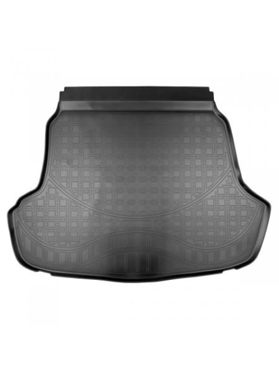 Коврик багажника (полиуретан, без выступа под запаску) Norplast Unidec Hyundai Sonata LF рестайлинг (2017-2019) (черный)  в Перми Пермском крае