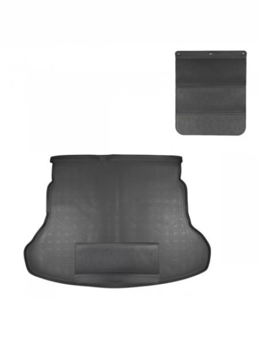 Коврики в багажное отделение с защитным фартуком Norplast Unidec Solaris HC (2024-2025) (черный)  в Перми Пермском крае