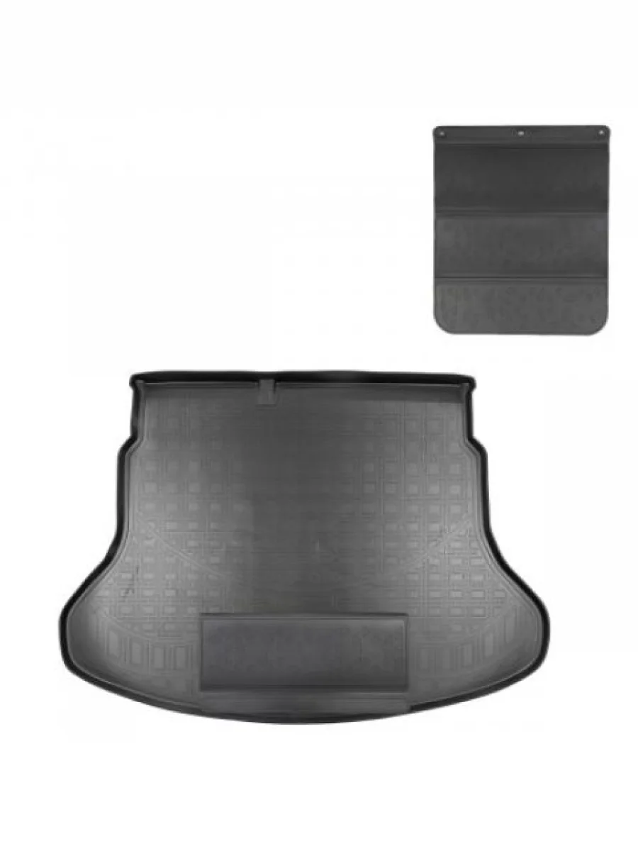 Коврики в багажное отделение с защитным фартуком Norplast Unidec Solaris KRS (2024-2025) (черный)  в Керчи Республика Крым