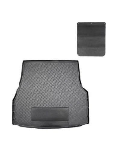 Коврик в багажное отделение с защитным фартуком Norplast Unidec (черный) KIA K9 2 RJ рестайлинг (2021-2025)