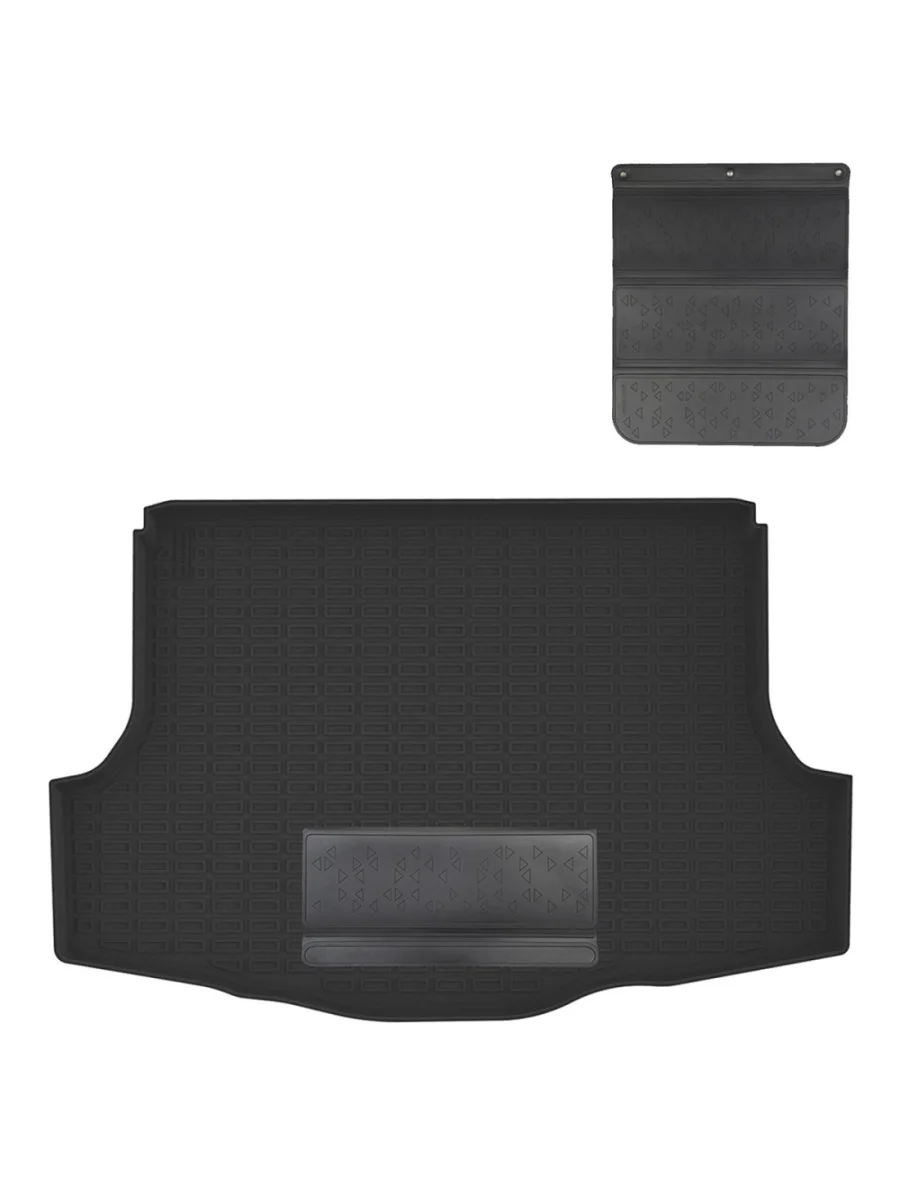  Коврик в багажное отделение с защитным фартуком (нижняя полка) Norplast Unidec  SSANGYONG Tivoli Grand (2021-2025) 1 (черный)  с доставкой в г. Пермь