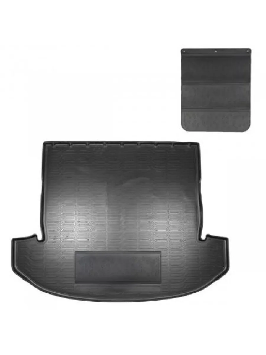 Коврик в багажное отделение с защитным фартуком 4WD (сложенный 3 ряд) Norplast Unidec Xcite X Cross 8 1 (2024-2025) (черный)  в Самаре Самарской области