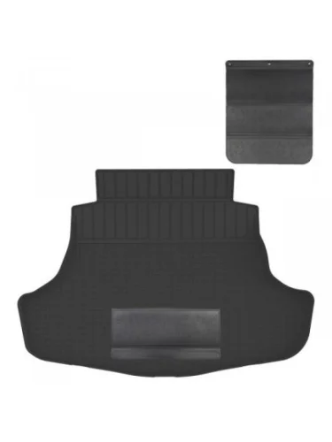 Коврик в багажное отделение с защитным фартуком Norplast Unidec (черный) Toyota Camry XV80 (2023-2025)