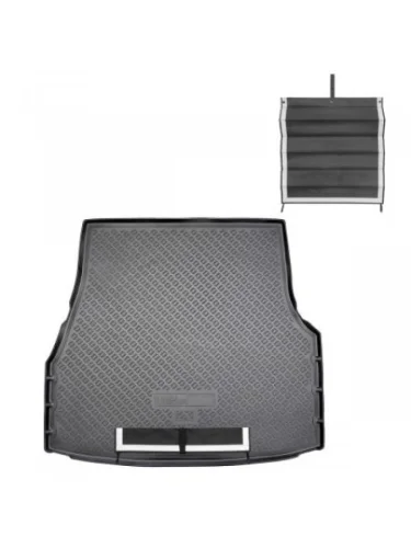 Коврик в багажное отделение с текстильным фартуком Norplast Unidec (черный) KIA K9  2 RJ (2021-2025) рестайлинг
